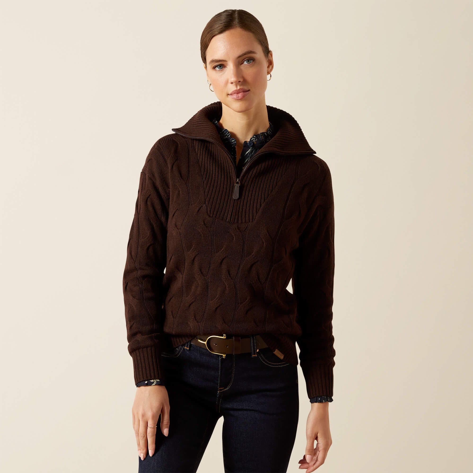 Alamere Sweater Women - COFFEE BEAN