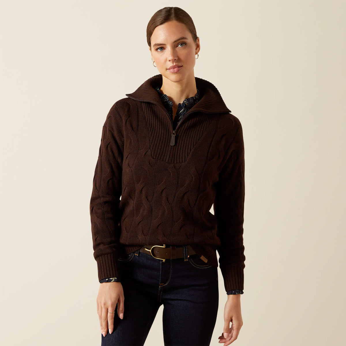 Alamere Sweater Women - COFFEE BEAN