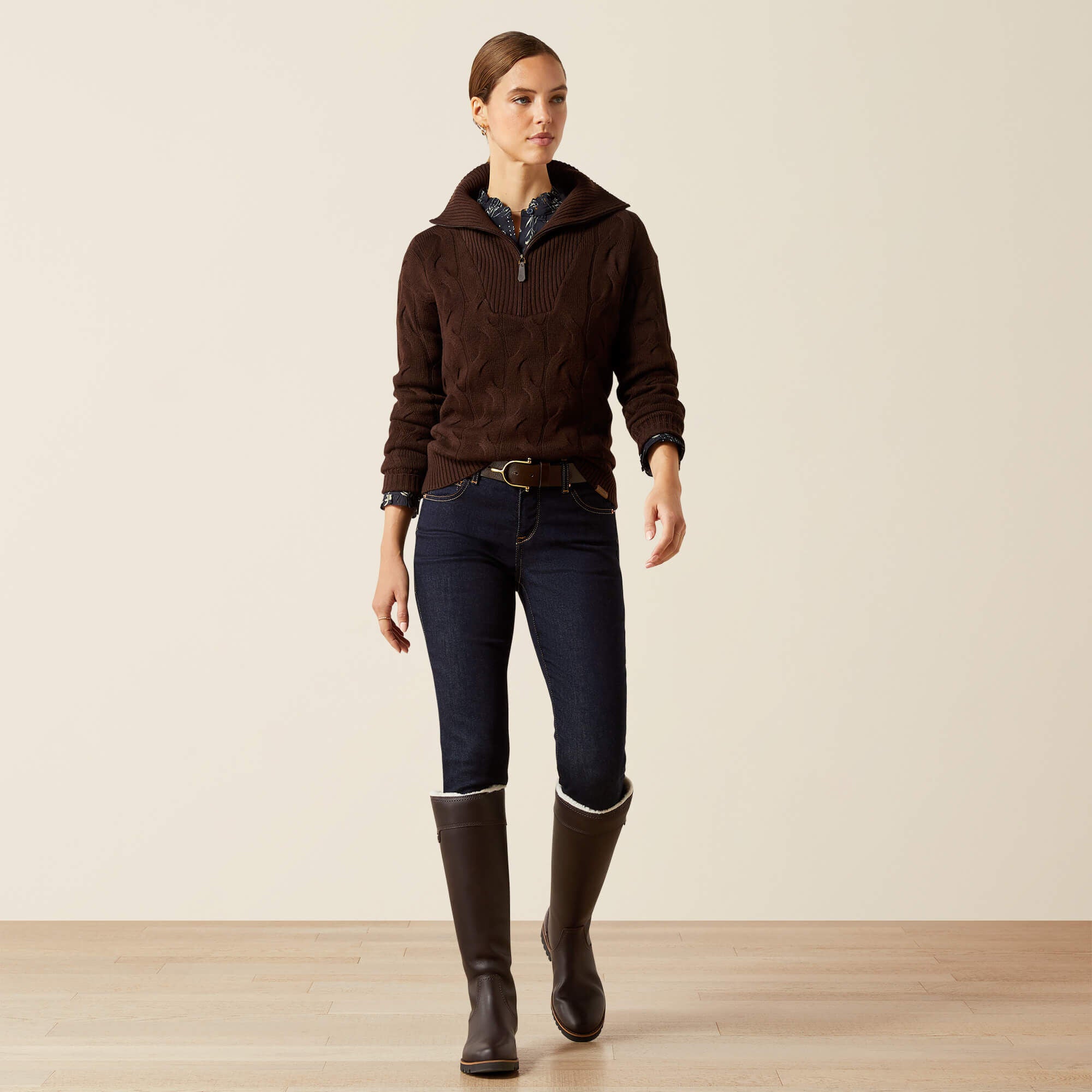 Alamere Sweater Women - COFFEE BEAN
