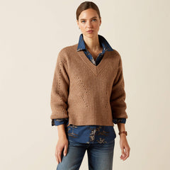 Blaydon Sweater Women - WOODSMOKE HEATHER