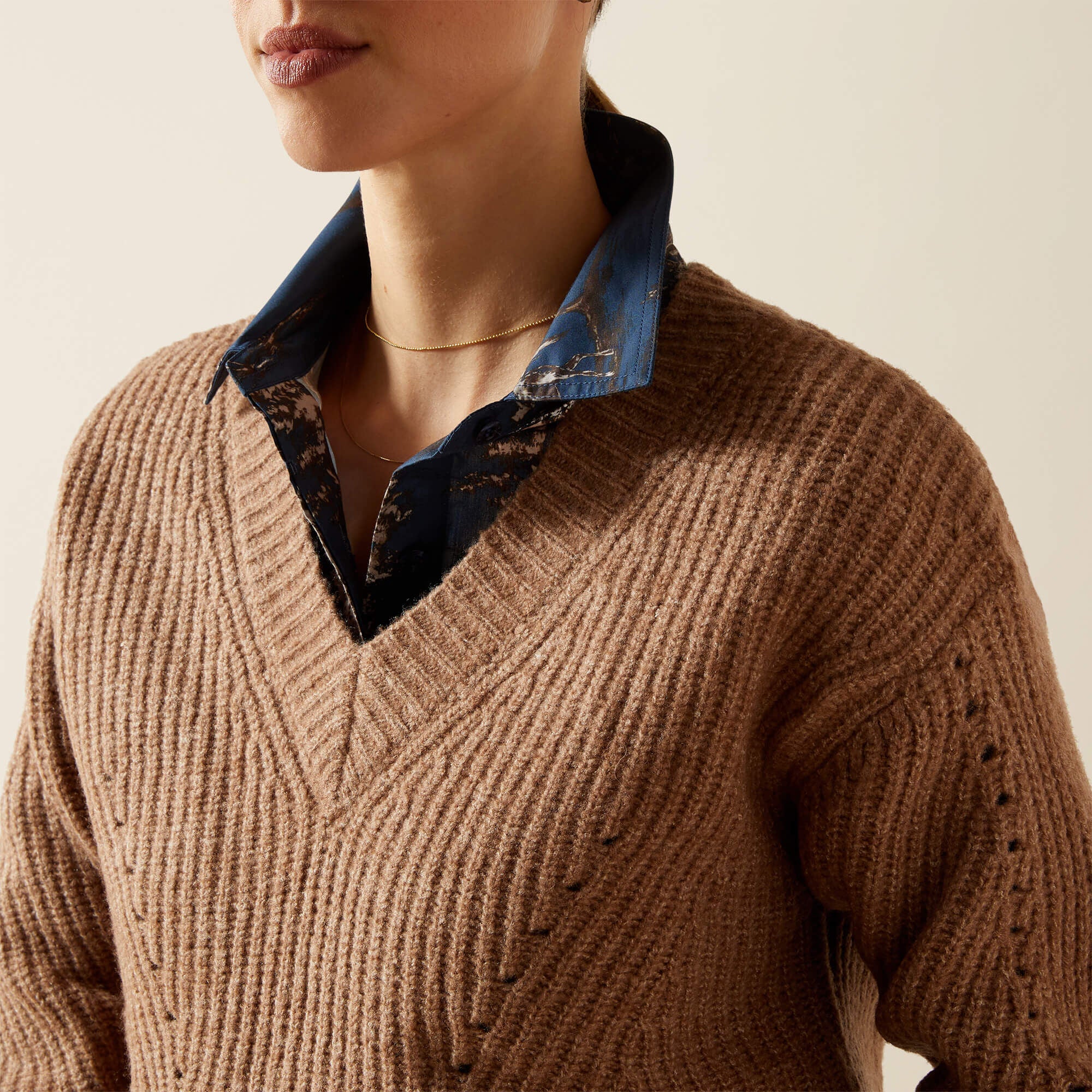 Blaydon Sweater Women - WOODSMOKE HEATHER