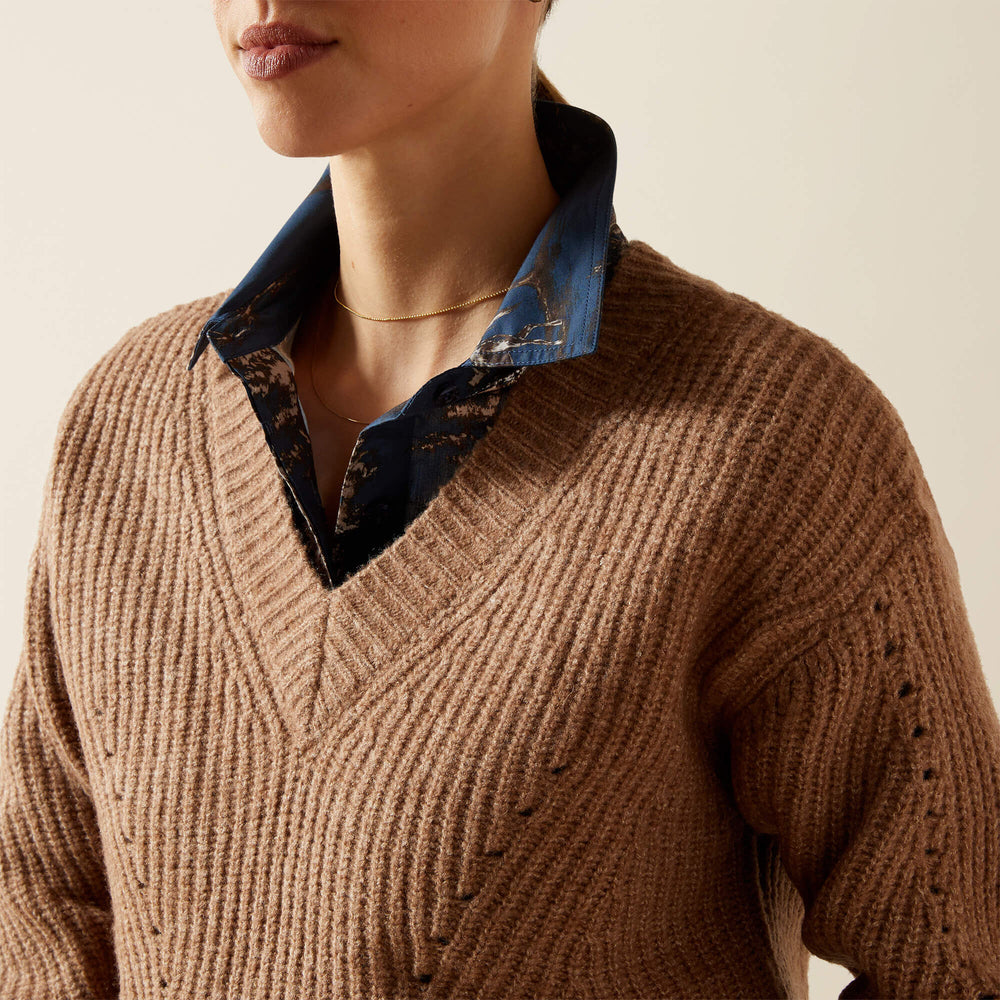Blaydon Sweater Women - WOODSMOKE HEATHER