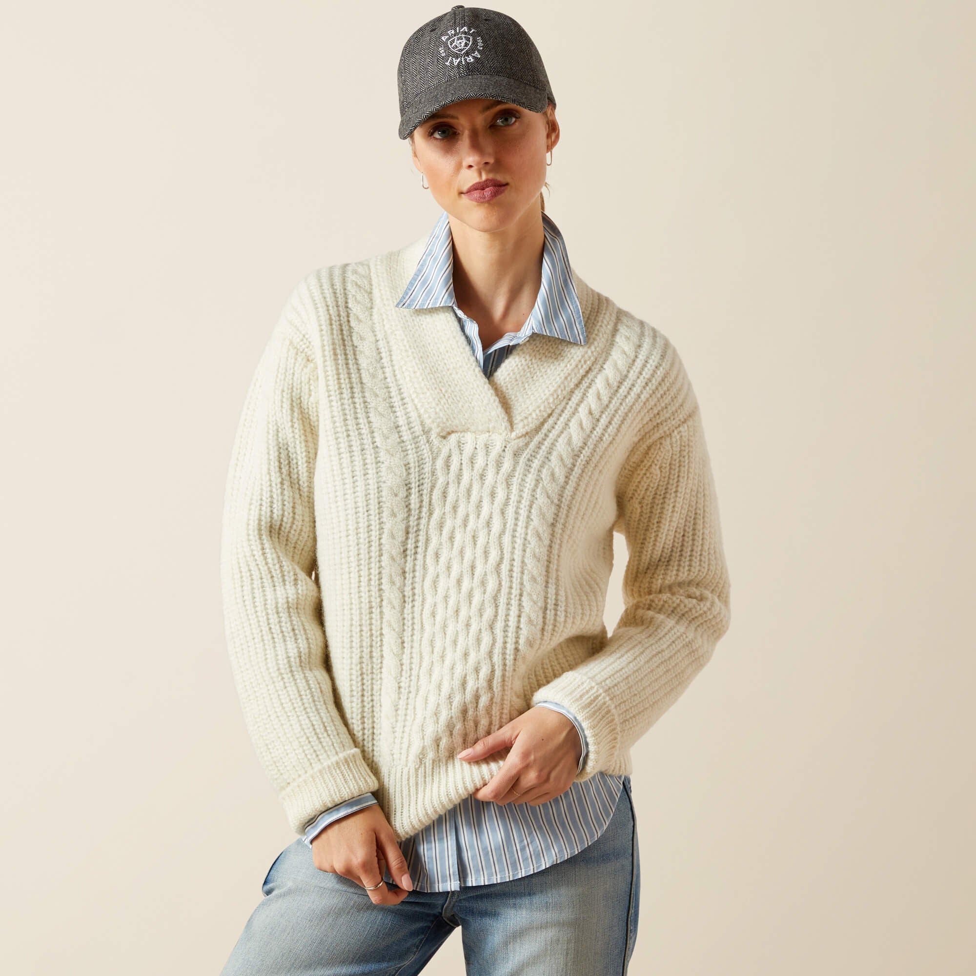 Arley Sweater Women - ARCTIC WOLF