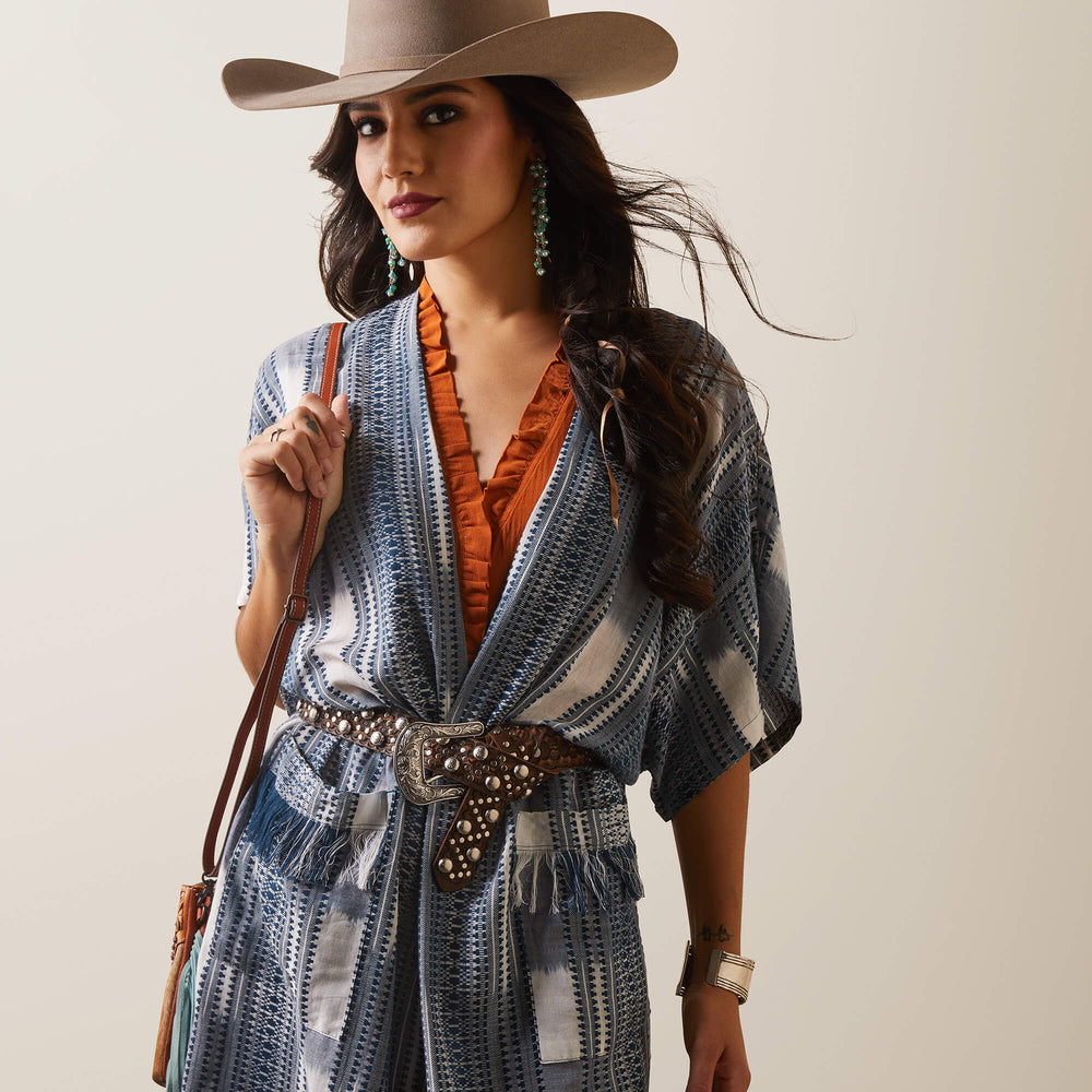 Lauren Kimono Wrap Women - MULTI YARN DYE