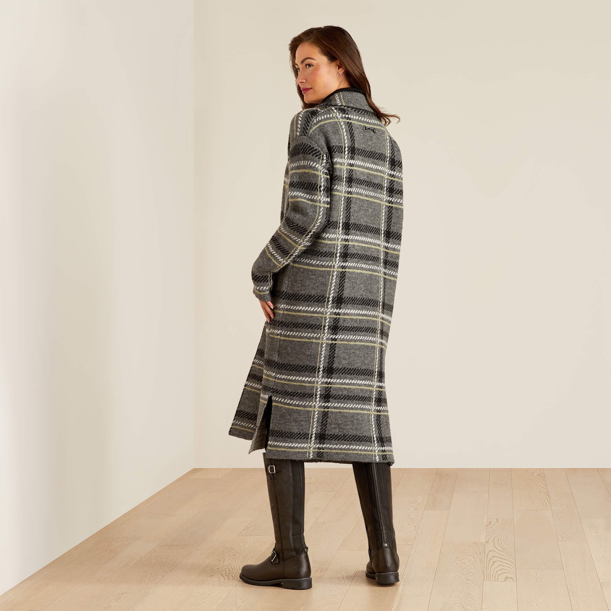 Ballston Cardigan Women - CHARCOAL PLAID