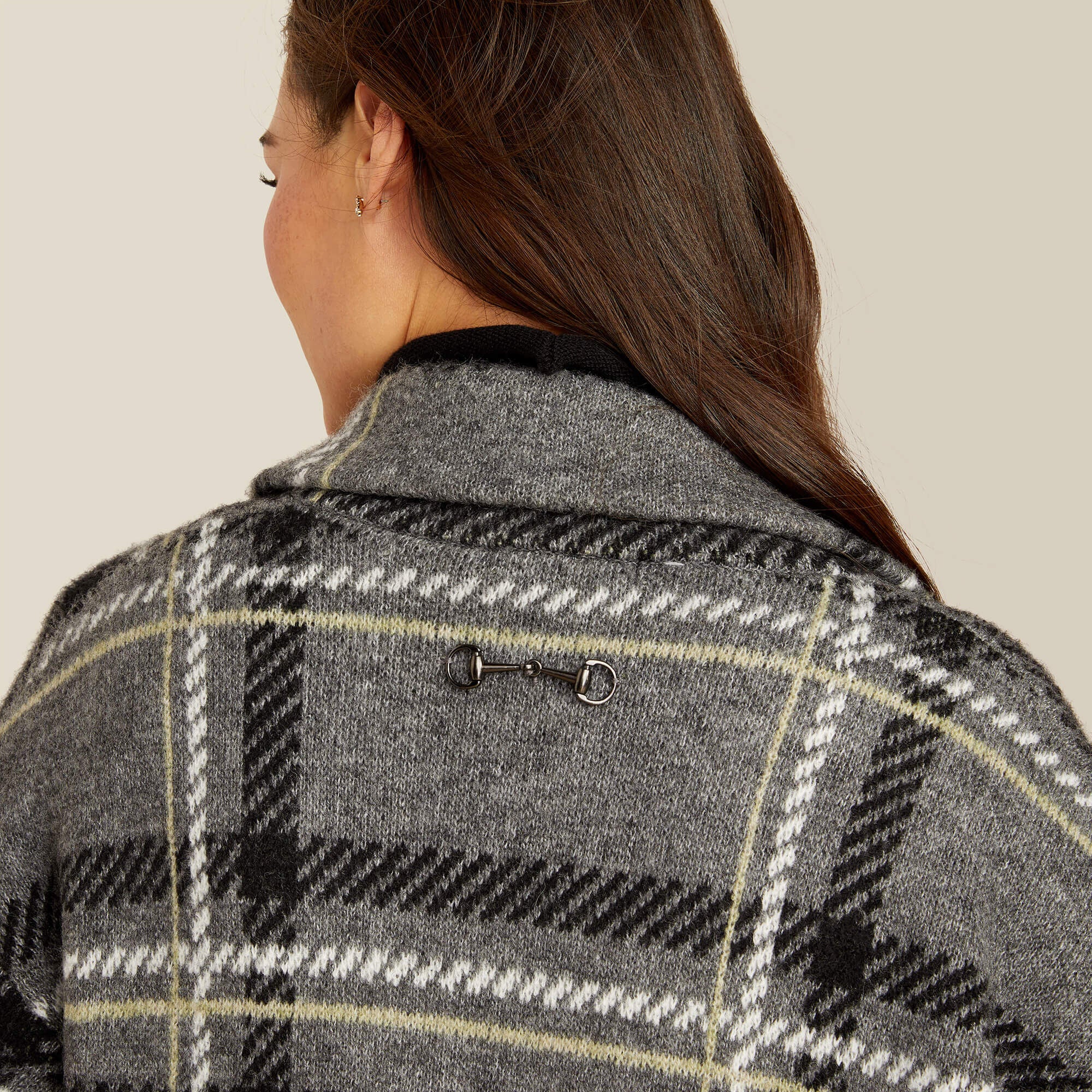 Ballston Cardigan Women - CHARCOAL PLAID