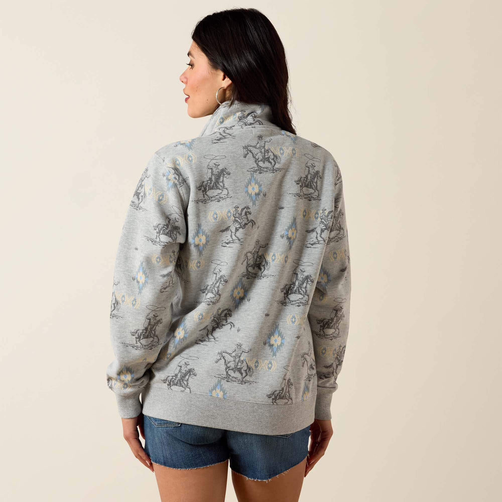 Sapphire 1/2 Zip Sweatshirt Women - HEATHER GREY