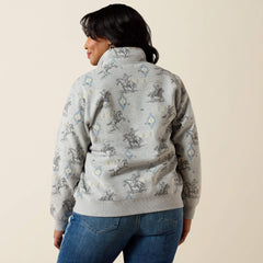 Sapphire 1/2 Zip Sweatshirt Women - HEATHER GREY