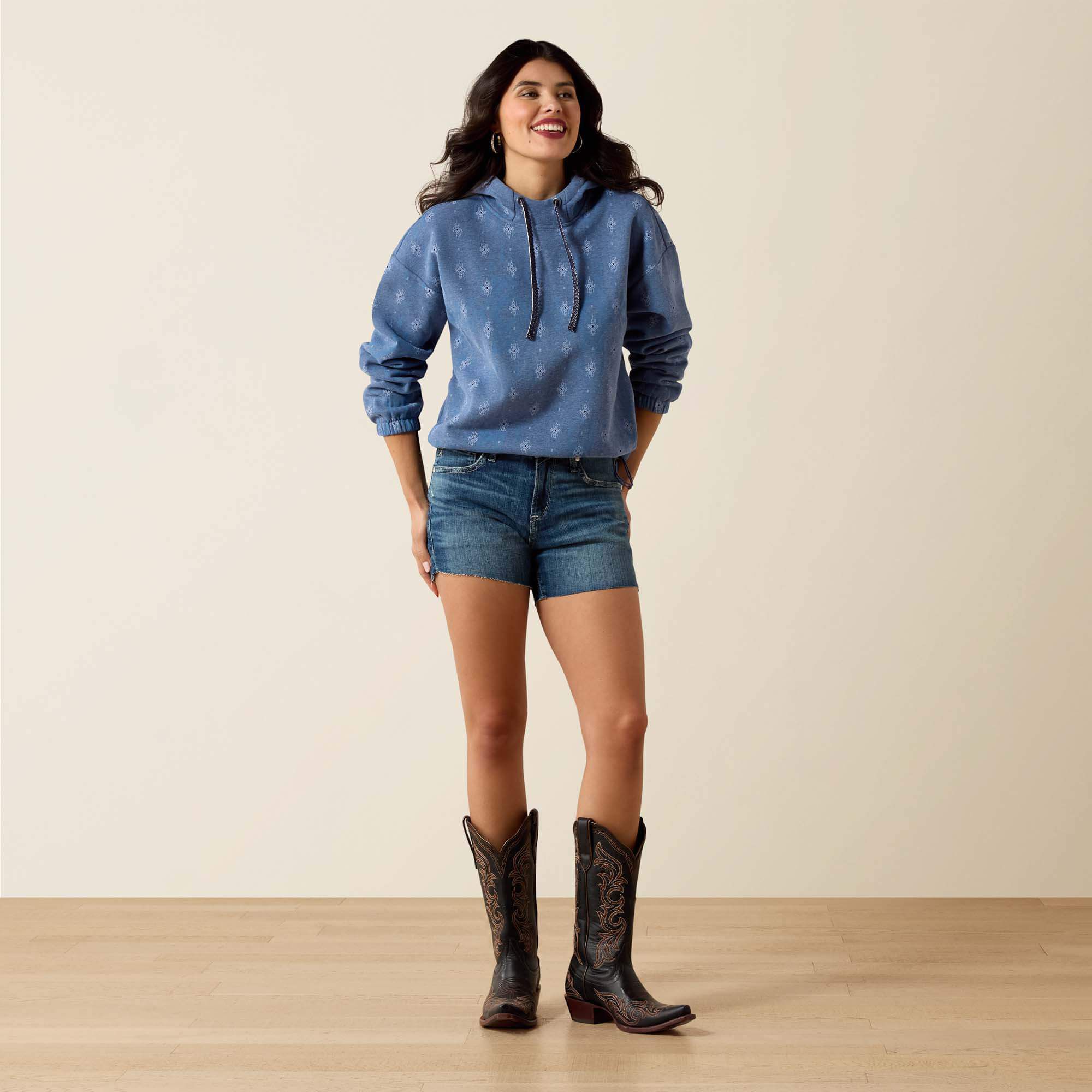 Essential Hoodie Women - BLUE HEATHER