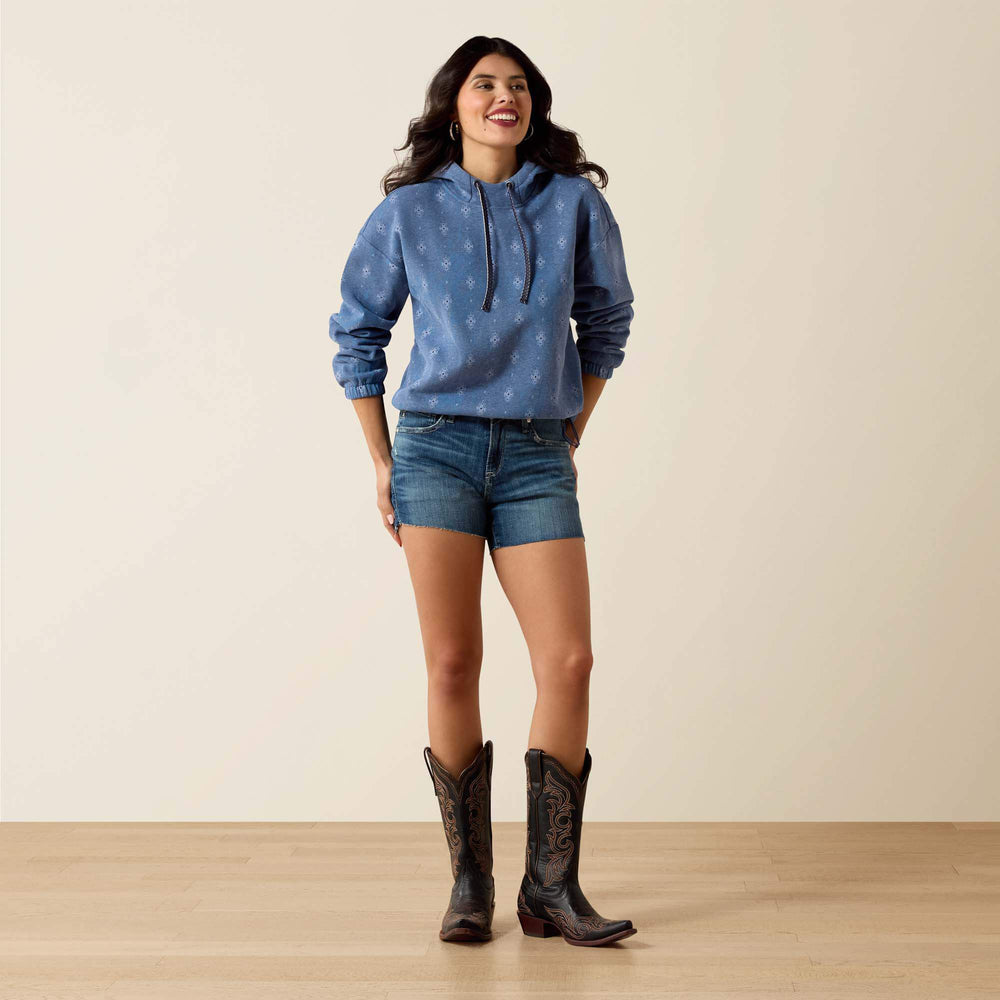 Essential Hoodie Women - BLUE HEATHER