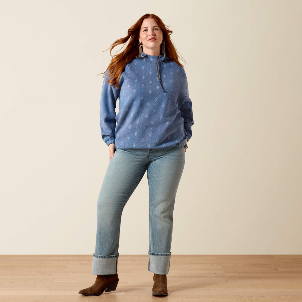 Essential Hoodie Women - BLUE HEATHER