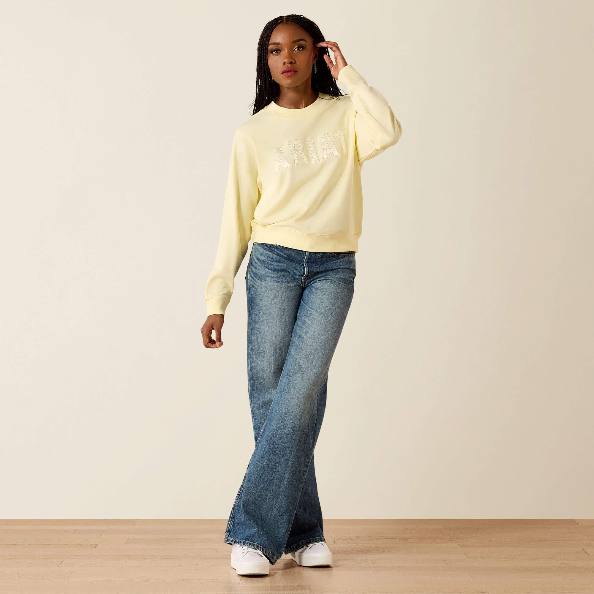 Essential Crew Sweatshirt Women - PEAR SORBET