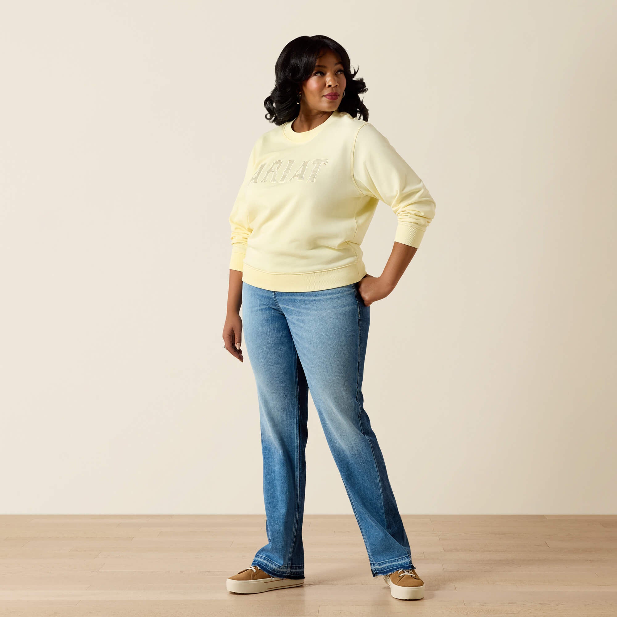 Essential Crew Sweatshirt Women - PEAR SORBET