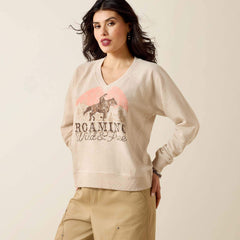 Victoria Sweatshirt Women - KHAKI HEATHER