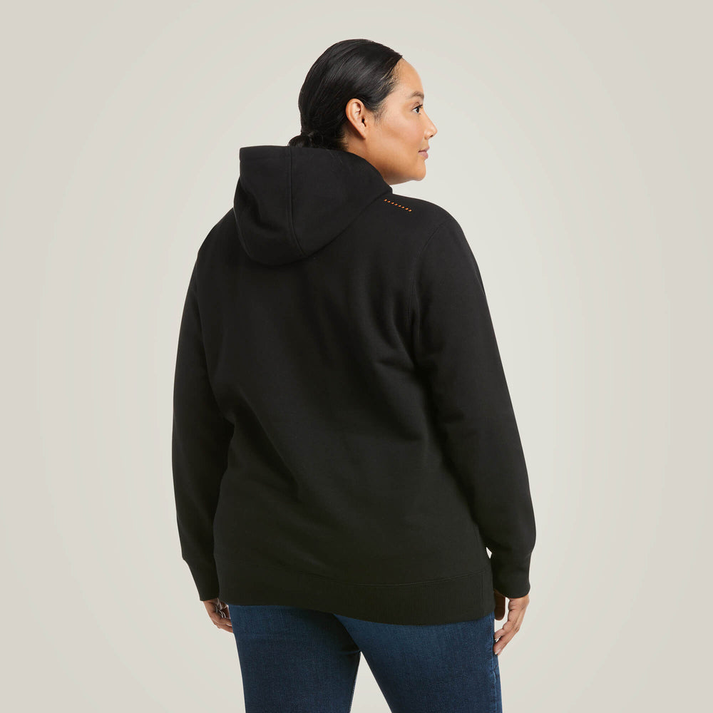 Rebar Graphic Hoodie Women - BLACK/PURPLE
