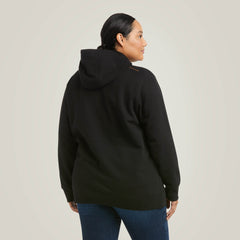 Rebar Graphic Hoodie Women - BLACK/PURPLE