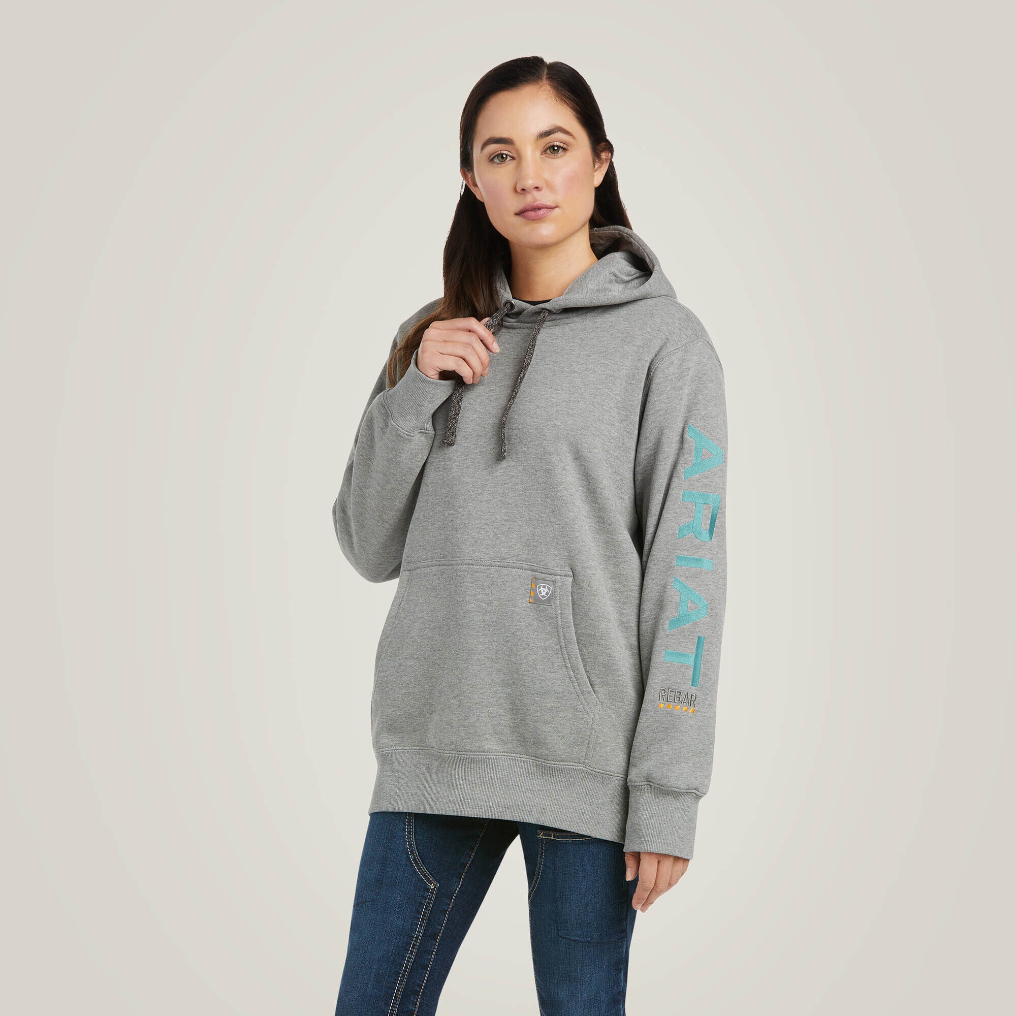 Rebar Graphic Hoodie Women - HEATHER GREY