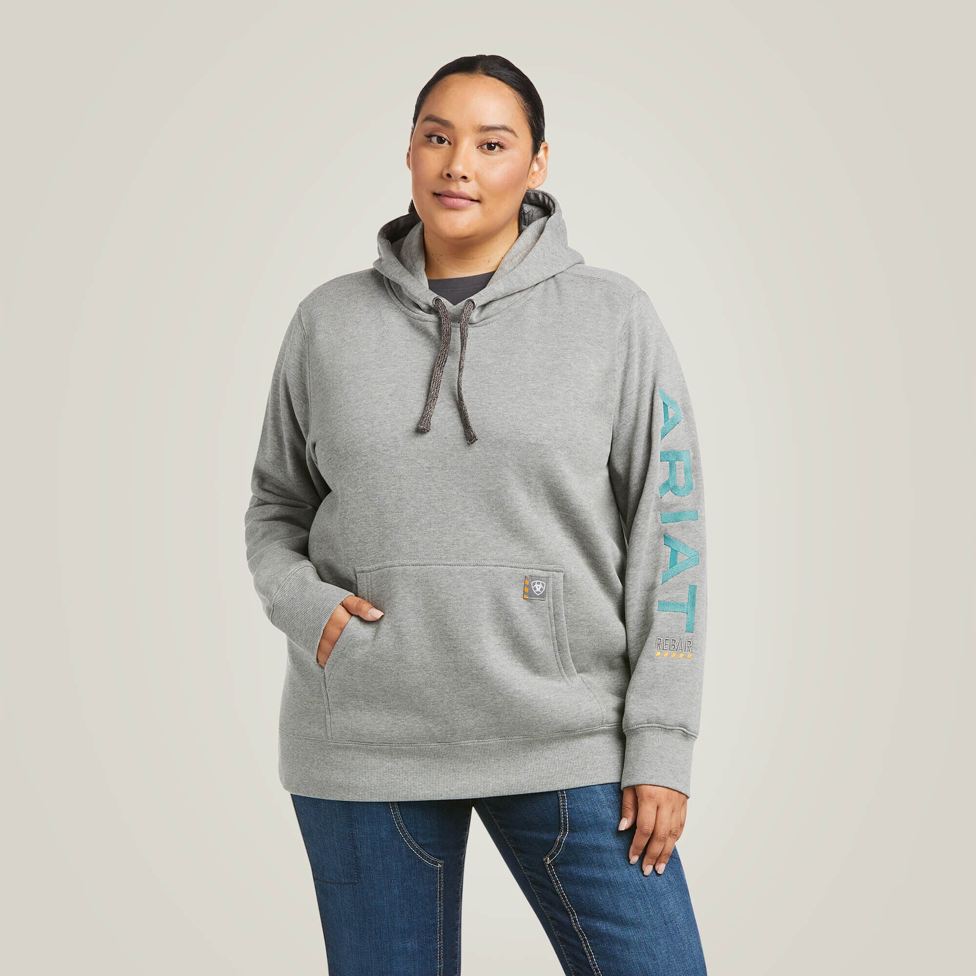 Rebar Graphic Hoodie Women - HEATHER GREY