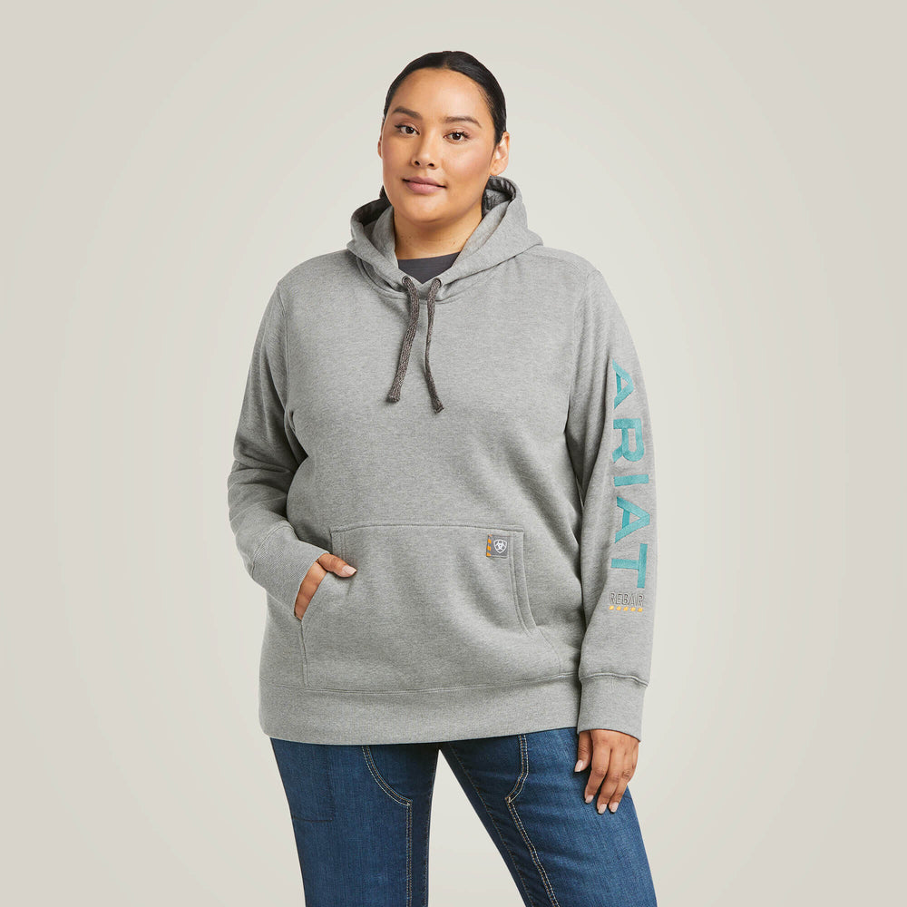 Rebar Graphic Hoodie Women - HEATHER GREY