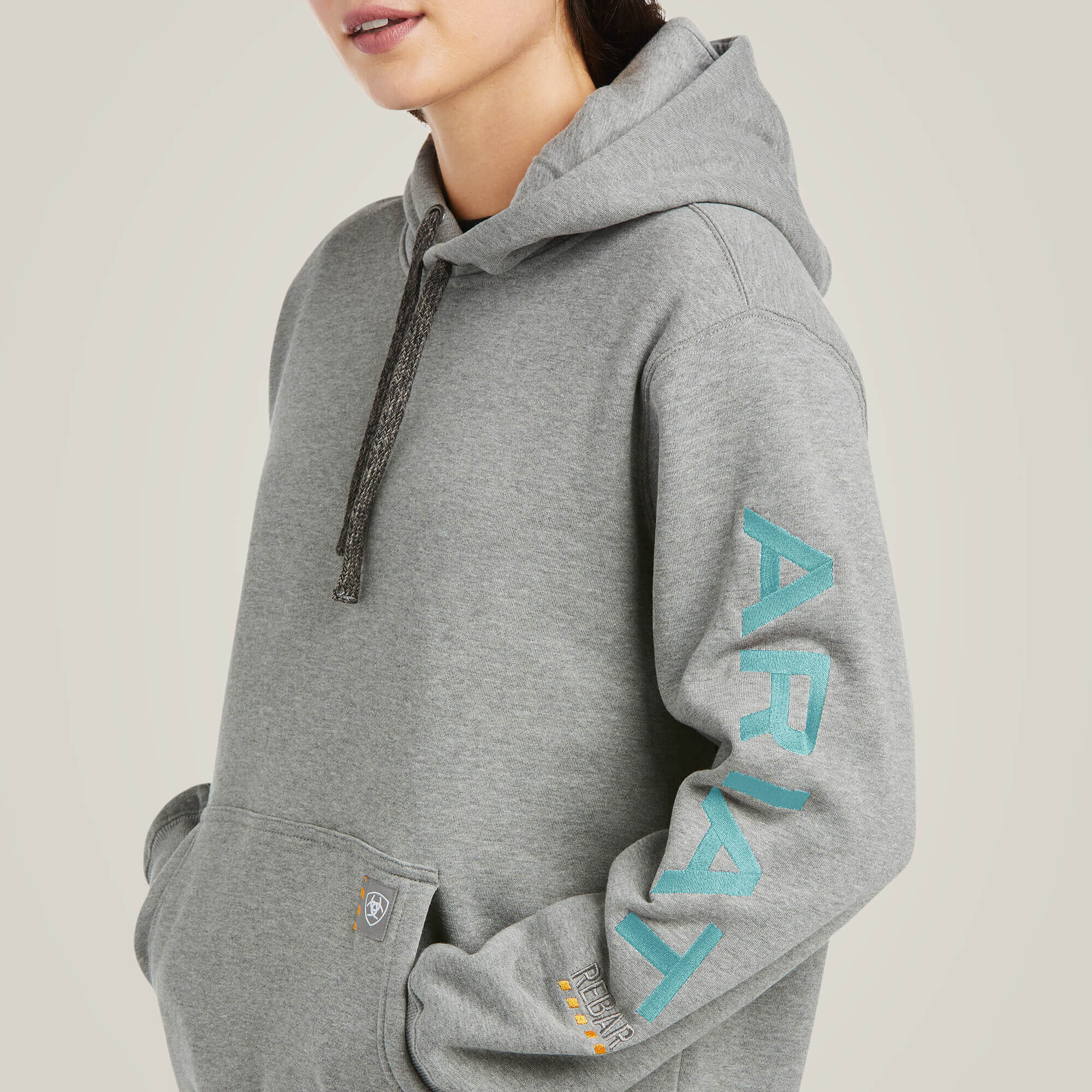 Rebar Graphic Hoodie Women - HEATHER GREY
