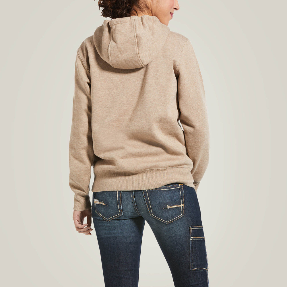 Rebar Skill Set 1/2 Zip Hoodie Women - DARK OATMEAL HEATHER