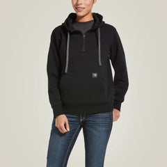 Rebar Skill Set 1/2 Zip Hoodie Women - BLACK