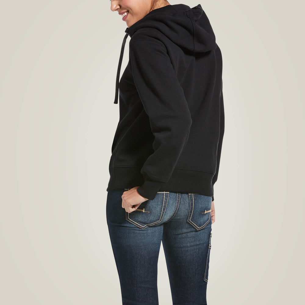 Rebar Skill Set 1/2 Zip Hoodie Women - BLACK