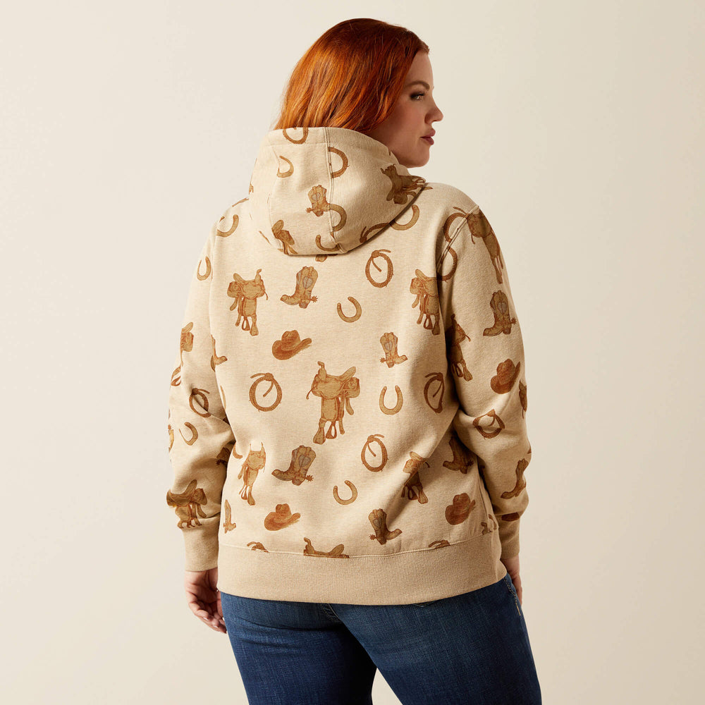 Ariat Logo 2.0 Hoodie Women - SAVANNAH TAN HEATHER
