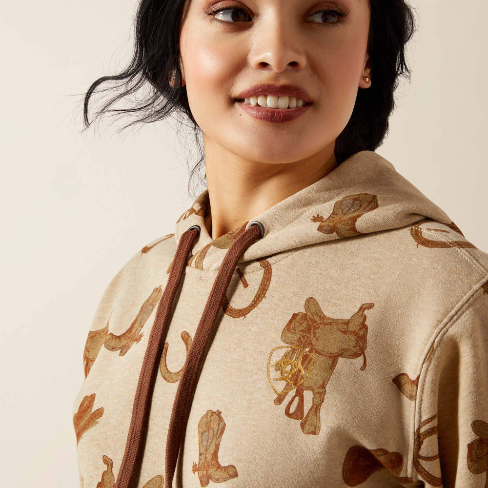 Ariat Logo 2.0 Hoodie Women - SAVANNAH TAN HEATHER