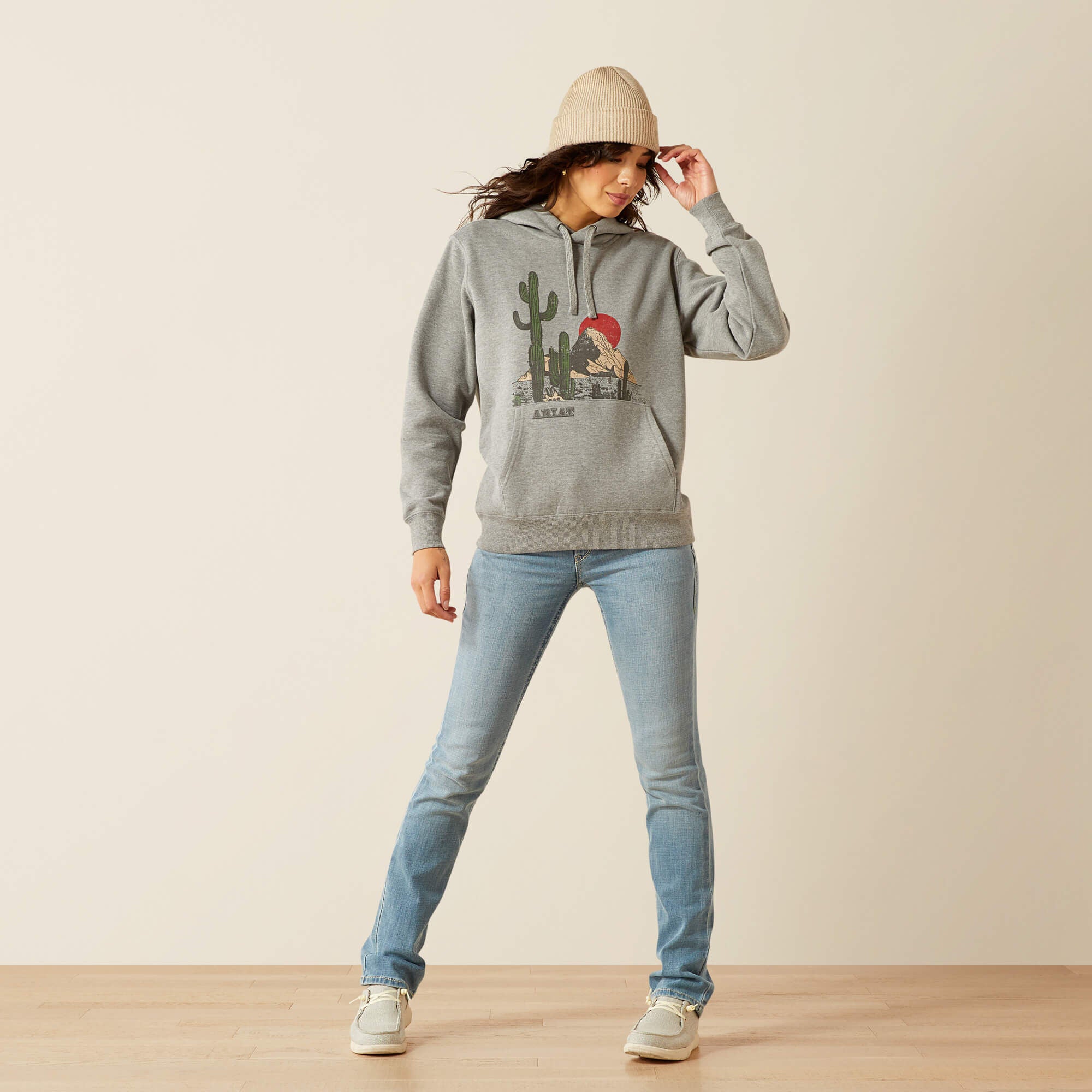 San Pedro Hoodie Women - HEATHER GREY