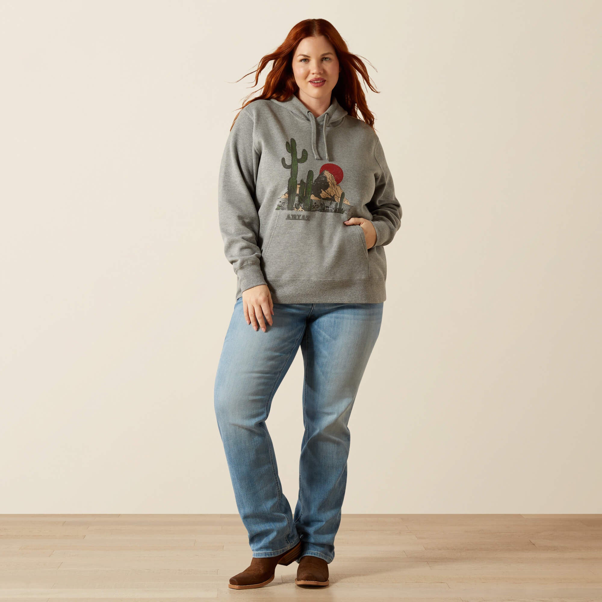 San Pedro Hoodie Women - HEATHER GREY