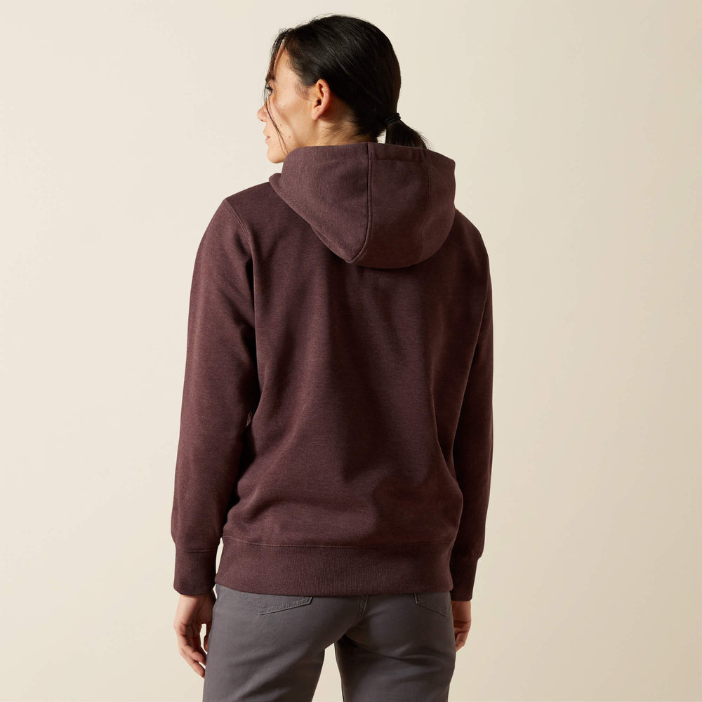 Rebar Skill Set 1/2 Zip Hoodie Women - FUDGE HEATHER