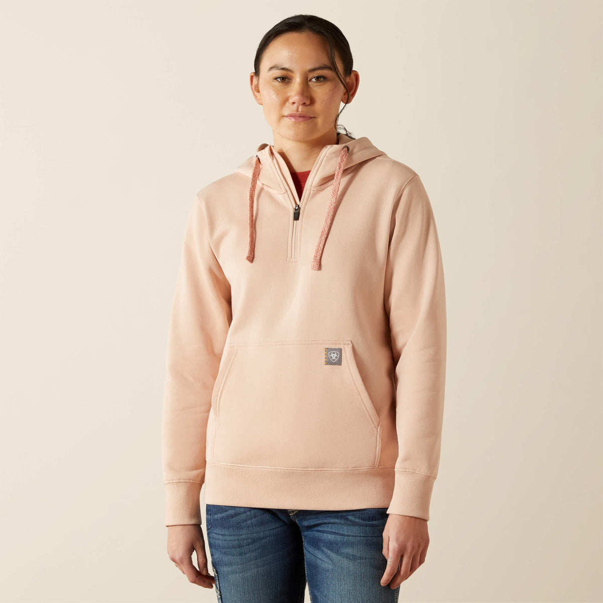 Rebar Skill Set 1/2 Zip Hoodie Women - CAMEO ROSE
