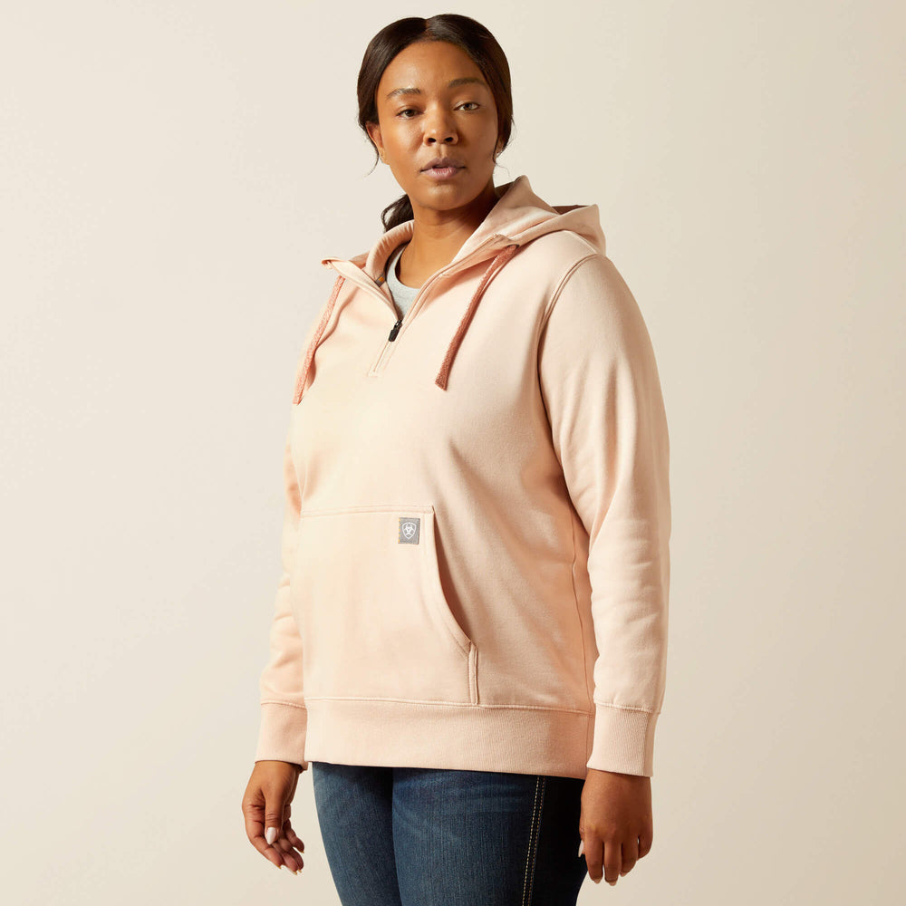 Rebar Skill Set 1/2 Zip Hoodie Women - CAMEO ROSE