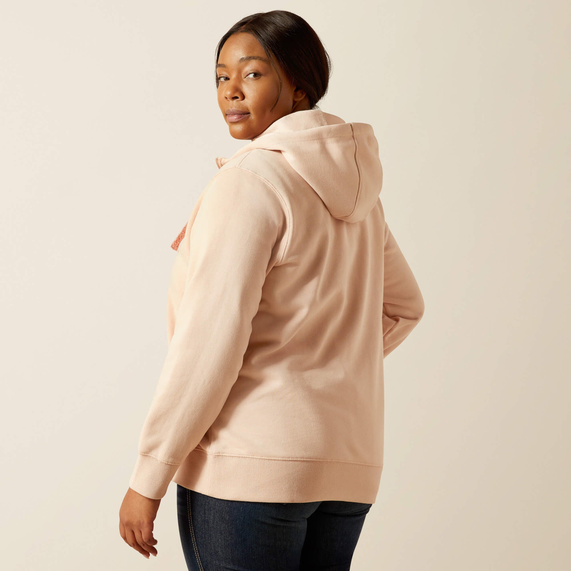 Rebar Skill Set 1/2 Zip Hoodie Women - CAMEO ROSE