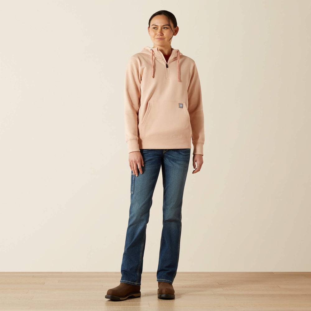 Rebar Skill Set 1/2 Zip Hoodie Women - CAMEO ROSE