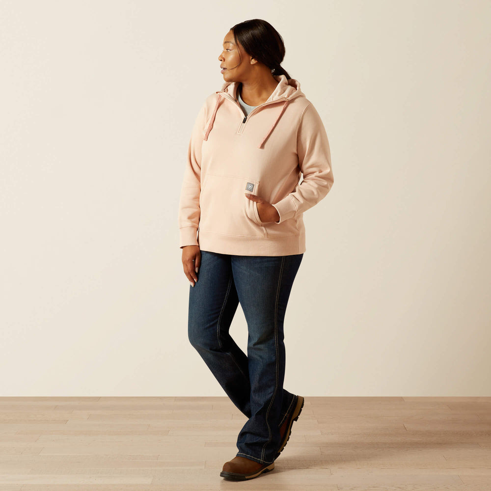 Rebar Skill Set 1/2 Zip Hoodie Women - CAMEO ROSE