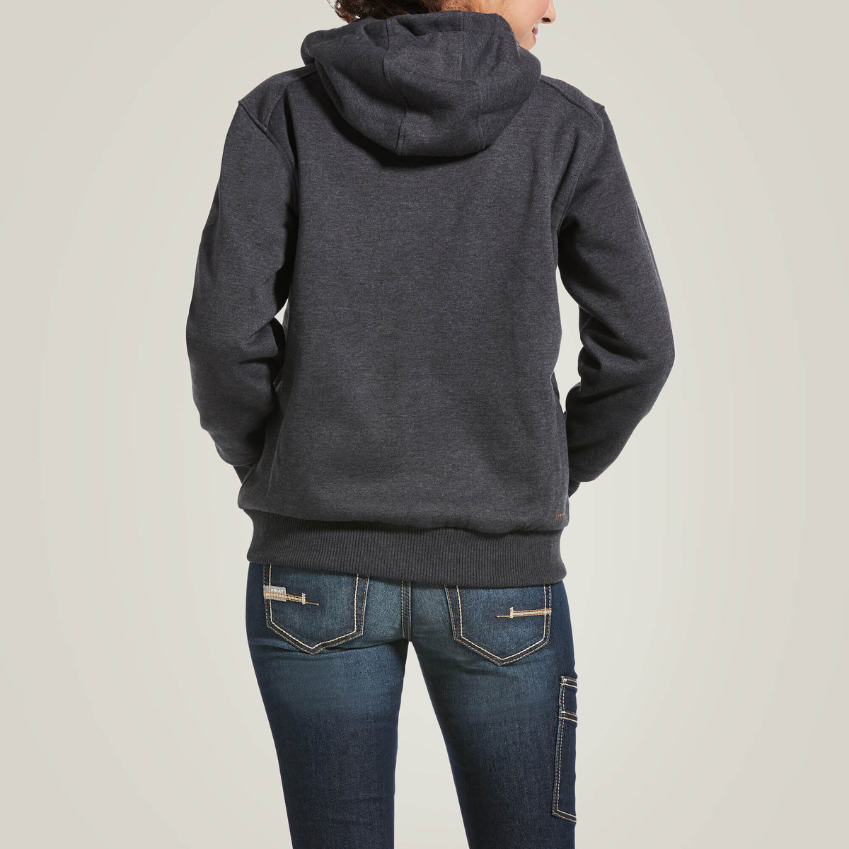 Rebar All-Weather Full Zip Hoodie Women - CHARCOAL HEATHER