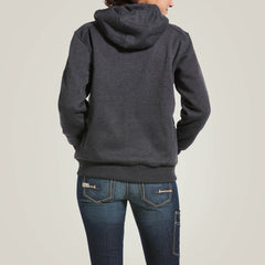 Rebar All-Weather Full Zip Hoodie Women - CHARCOAL HEATHER