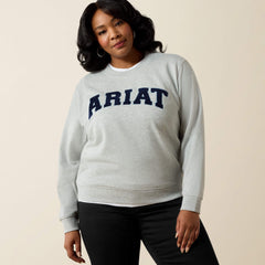 Essential Crew Sweatshirt Women - LIGHT HEATHER GREY