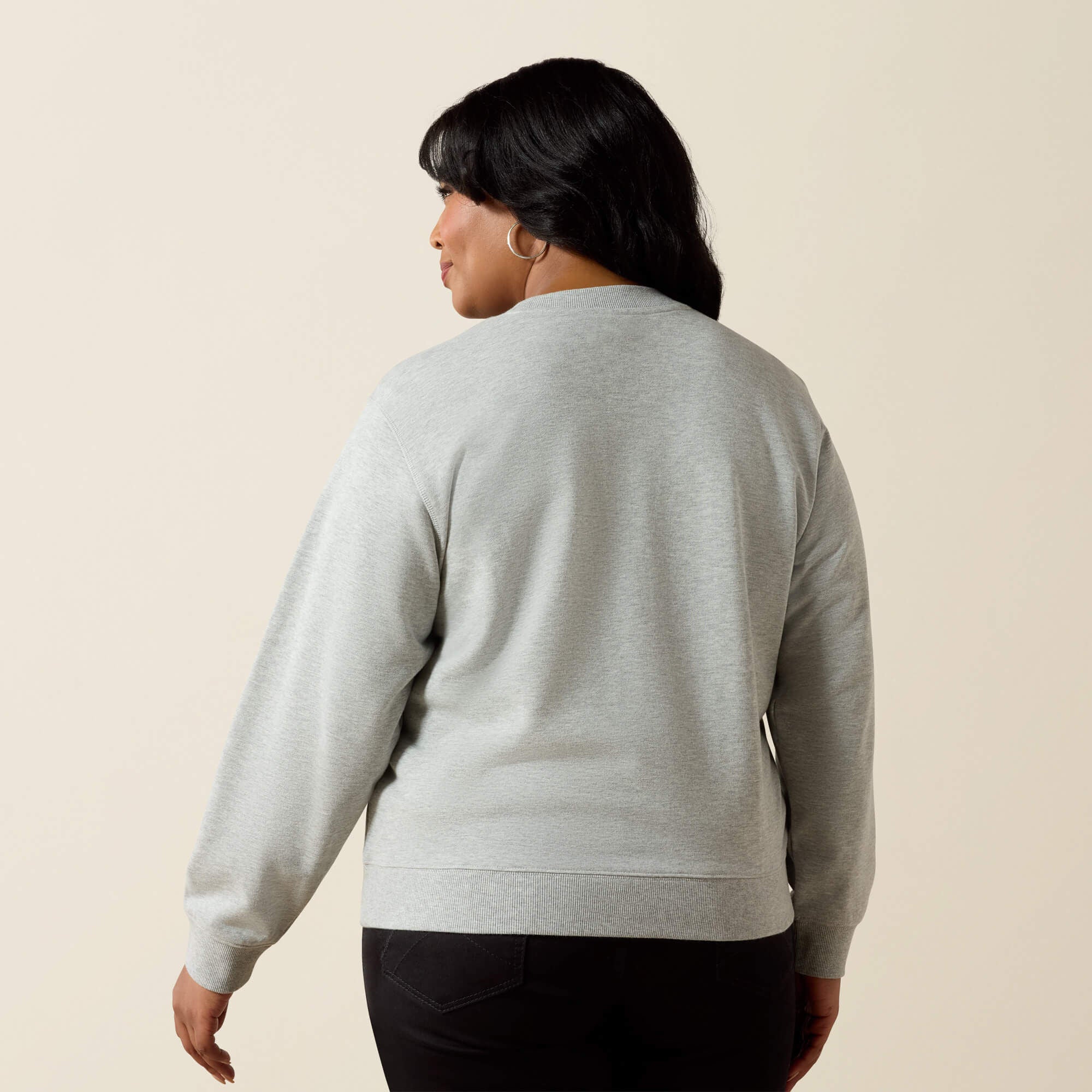 Essential Crew Sweatshirt Women - LIGHT HEATHER GREY