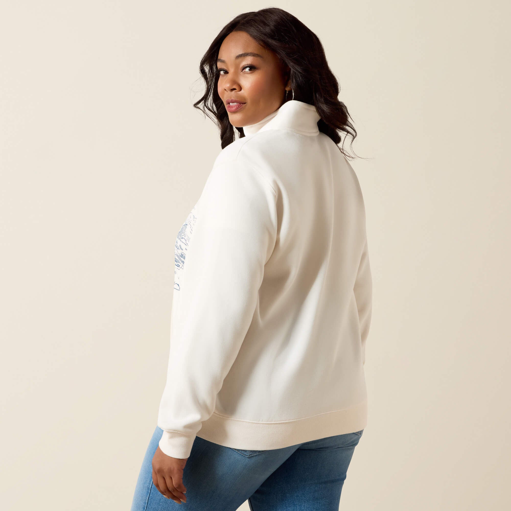 Traveler 1/2 Zip Sweatshirt Women - SEA SALT