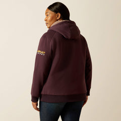 Rebar All-Weather Sherpa Full Zip Hoodie Women - FUDGE