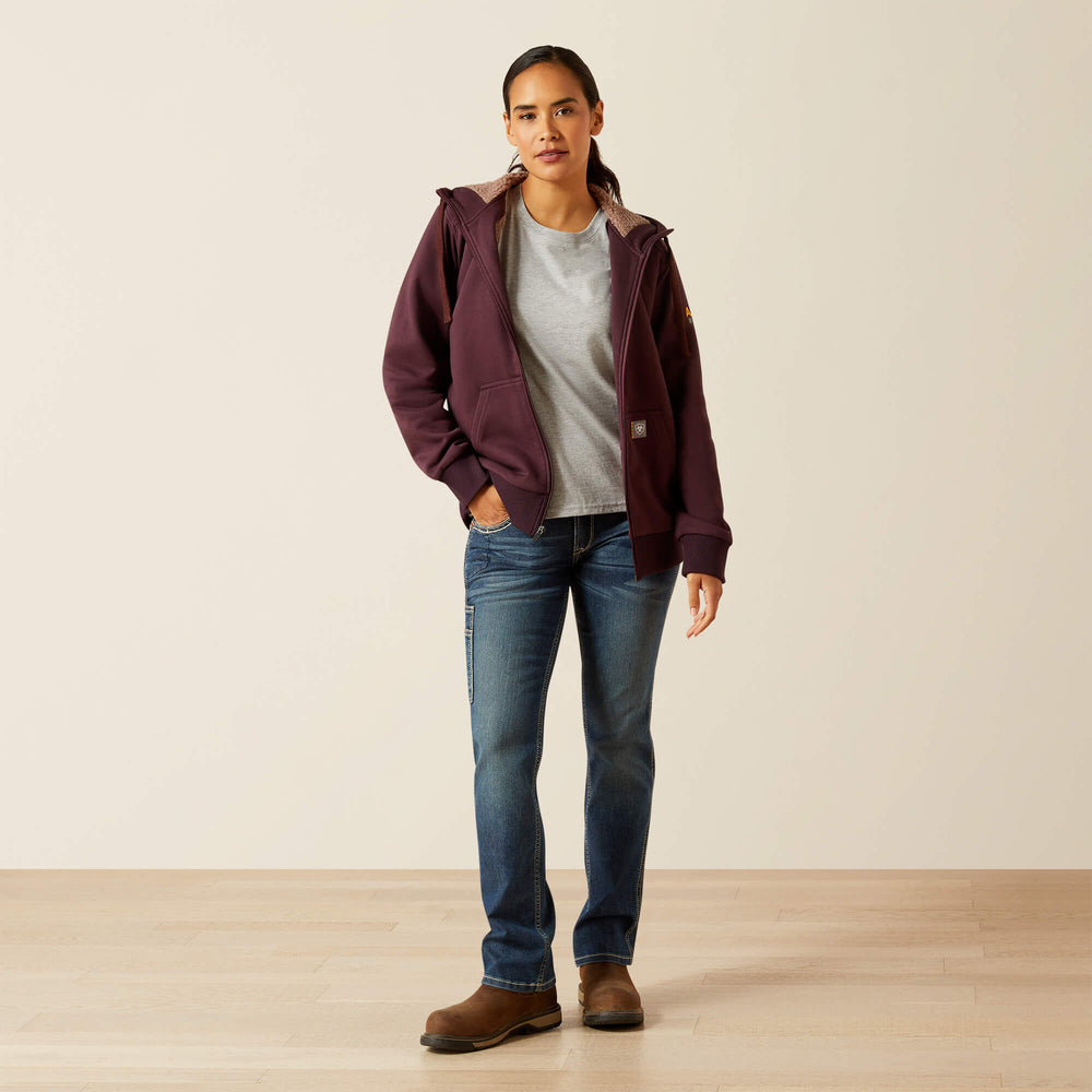 Rebar All-Weather Sherpa Full Zip Hoodie Women - FUDGE
