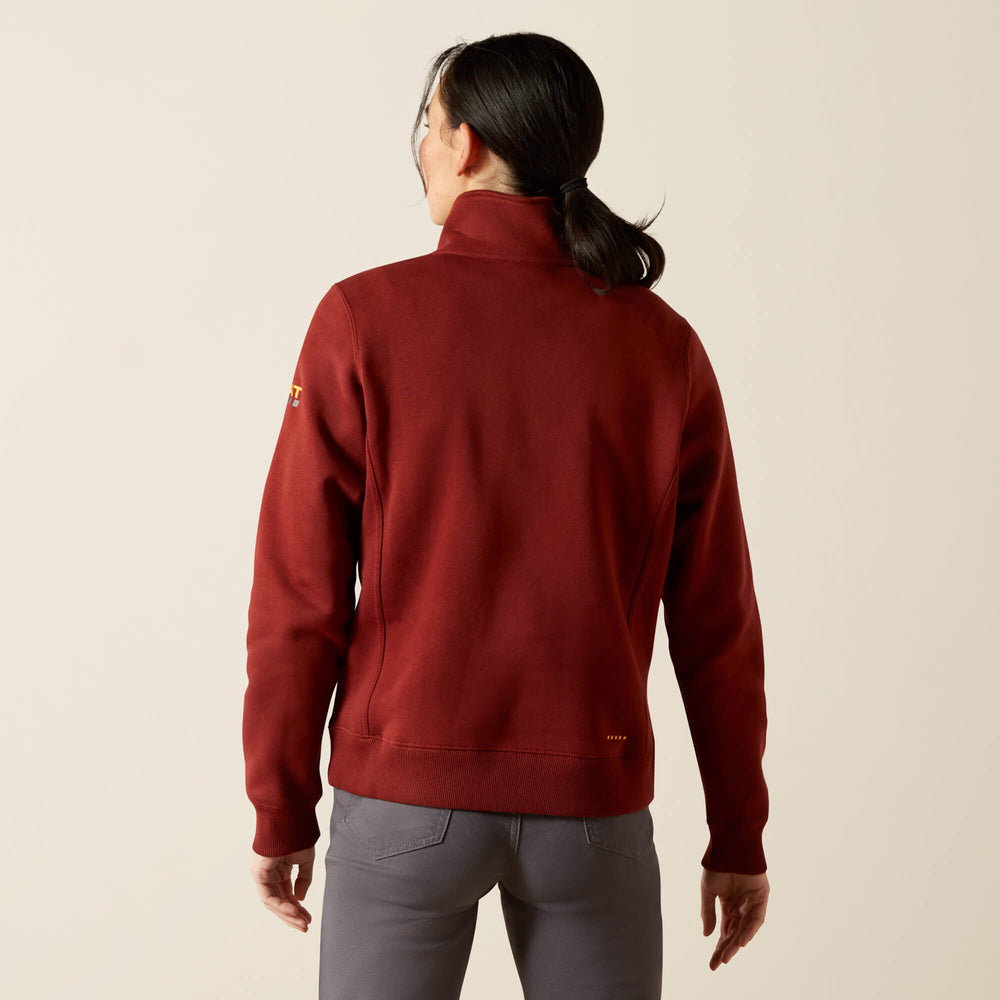 Rebar Traverse Funnel Neck Sweatshirt Women - MADDER BROWN