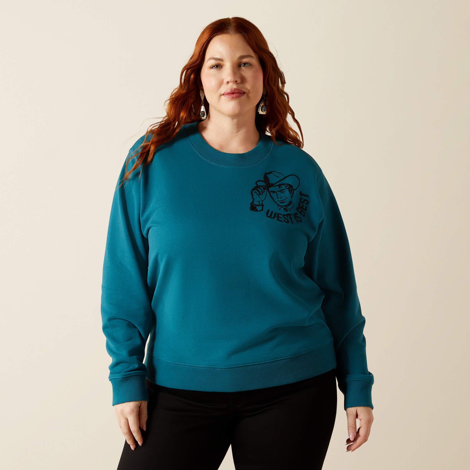 Essential Sendero West is Best Sweatshirt Women - DRAGONFLY