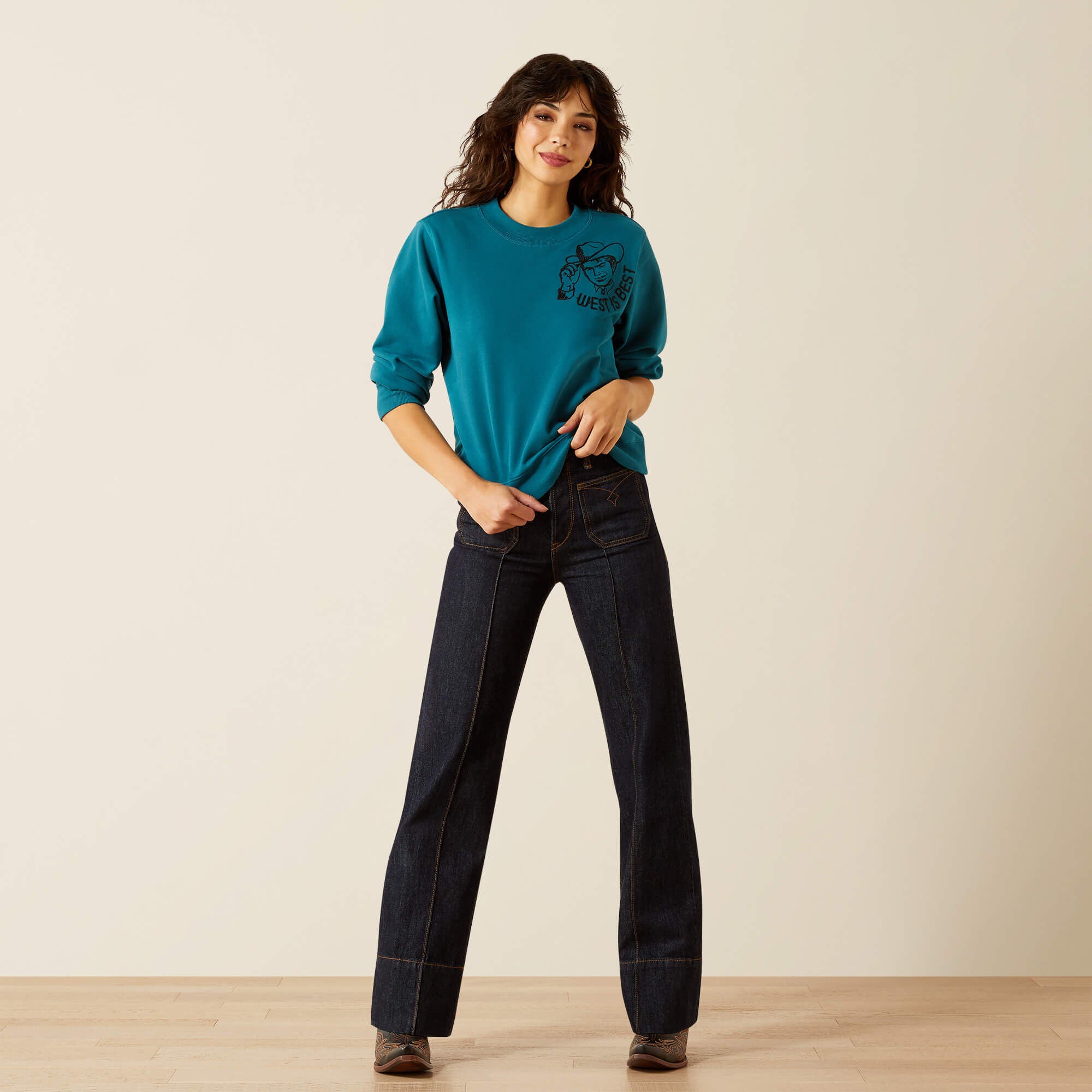 Essential Sendero West is Best Sweatshirt Women - DRAGONFLY