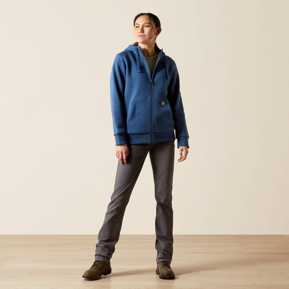 Rebar All-Weather Full Zip Hoodie Women - ENSIGN HEATHER