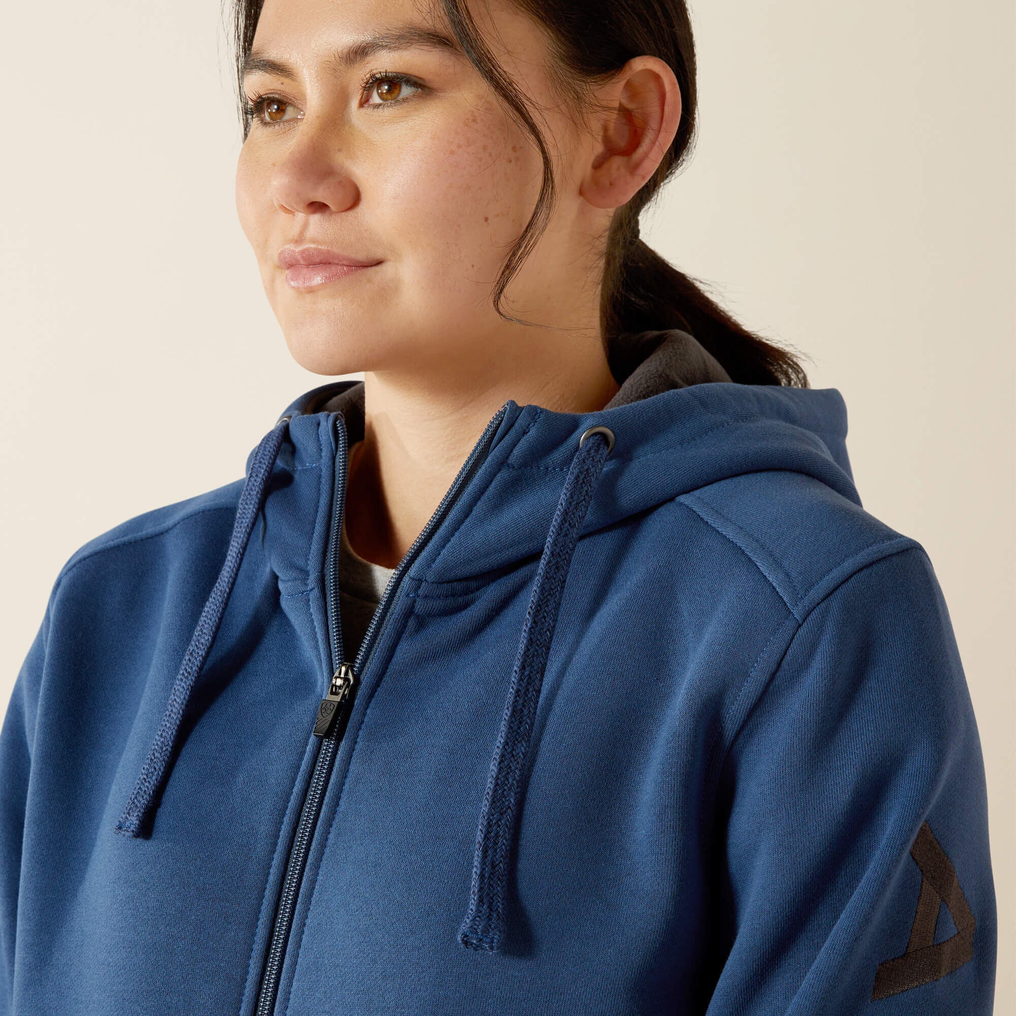 Rebar All-Weather Full Zip Hoodie Women - ENSIGN HEATHER