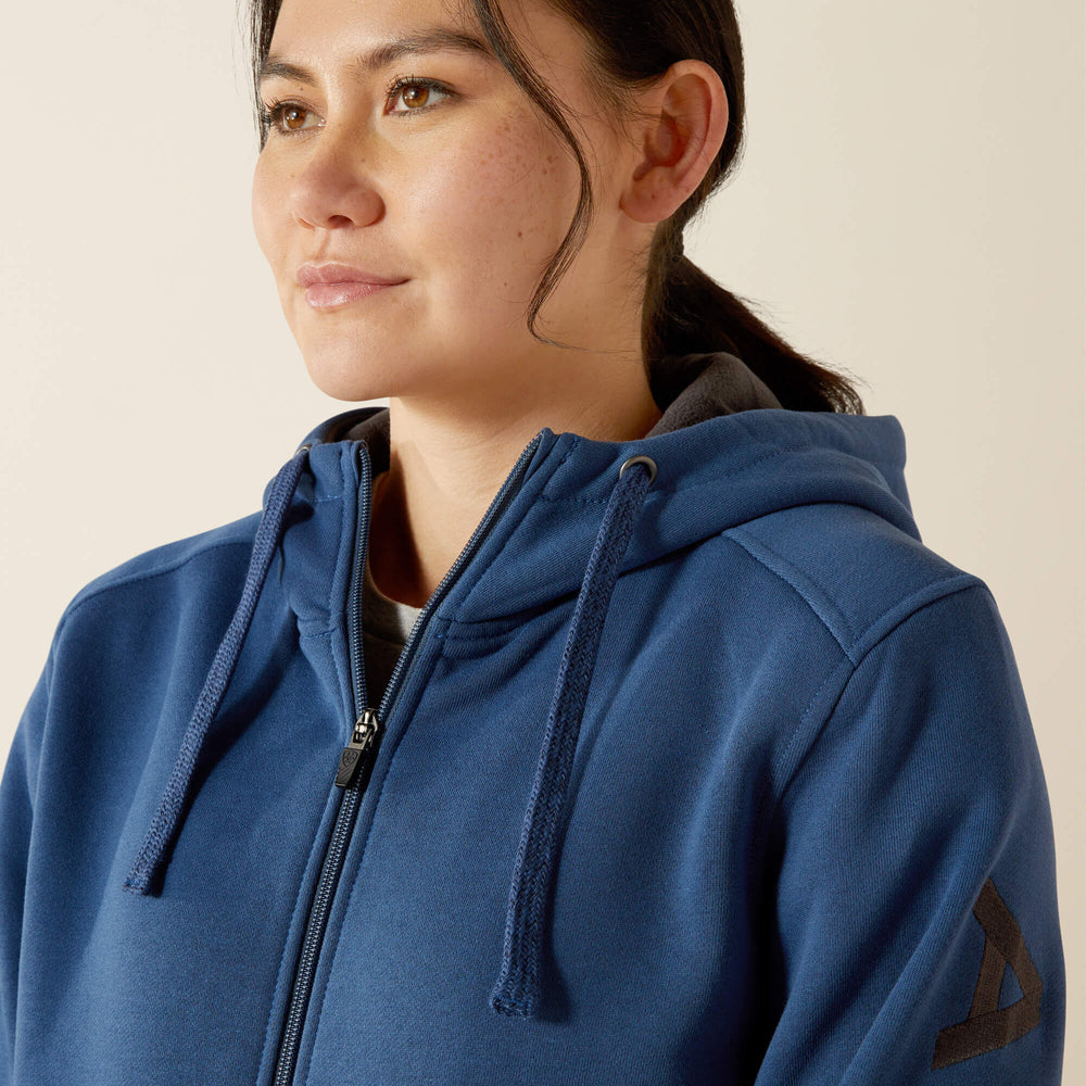 Rebar All-Weather Full Zip Hoodie Women - ENSIGN HEATHER